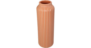 Vase stoneware orange 9.5x9.5x26cm