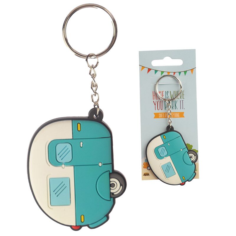 Load image into Gallery viewer, Home is where you park it caravan pvc sleutelhanger
