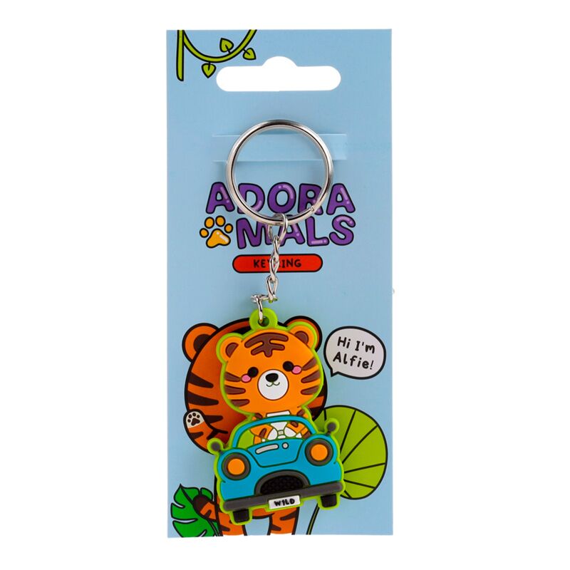 Load image into Gallery viewer, Alfie de tijger adoramals pvc sleutelhanger
