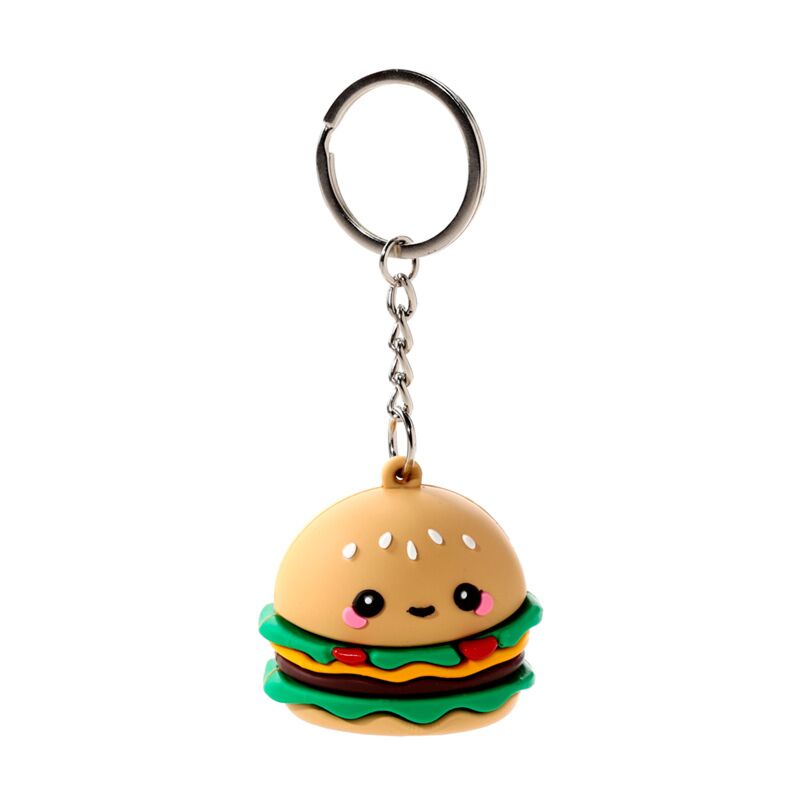 Load image into Gallery viewer, Hammy de burger foodiemals 3d pvc sleutelhanger
