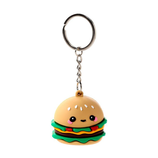 Hammy de burger foodiemals 3d pvc sleutelhanger