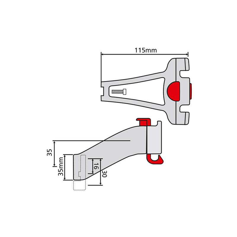 Load image into Gallery viewer, Klickfix balhoofd adapter tbv ahead adapter 1-1 8
