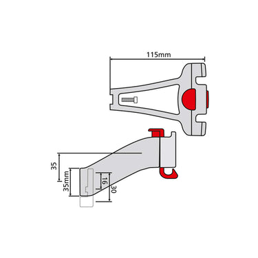 Klickfix balhoofd adapter tbv ahead adapter 1-1 8