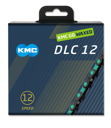 Kmc chain dlc12 126l box waxed 12-speed black celeste
