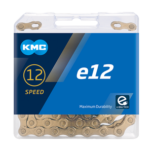 Kmc e12 ti-n gold 130 -glides 12-speed e-bike