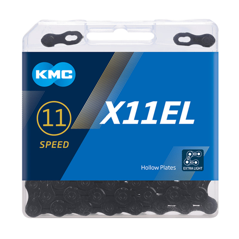 Load image into Gallery viewer, Kmc ketting x11el waxed 11 speed 118 links zwart incl. missinglink
