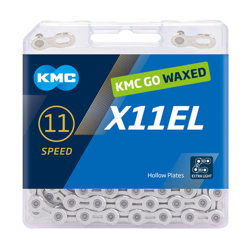 Kmc chain x11el 118l box waxed 11-speed silver