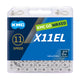 Kmc ketting x11el 11v 118l waxed zilver