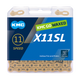 Kmc kette x11sl chain x11sl 118 links ti-n gold waxed
