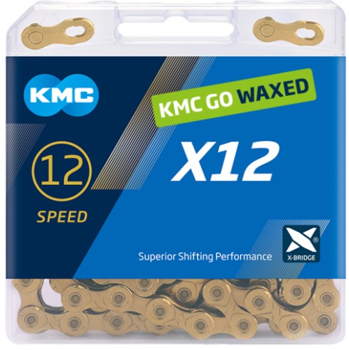 Load image into Gallery viewer, Kmc x12 waxed - ti-n - gold
