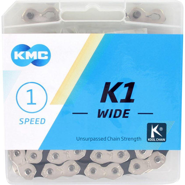 KMC chain 1/2-1/8 110 K1 Wide silver/black BMX/TRACK