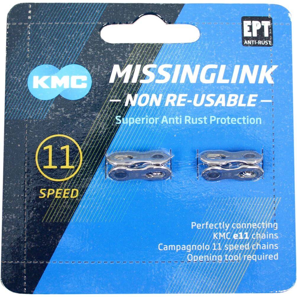 chain link Missing Link steel 11S silver 2 pieces