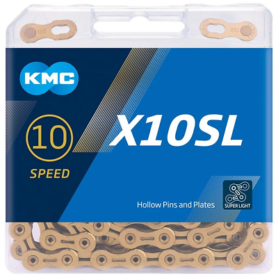 Load image into Gallery viewer, KMC X10SL-Ti-N Goud Super Light 114schakels (5.88mm)
