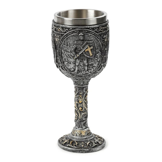 Decoratieve middeleeuwse ridder kasteel kelk