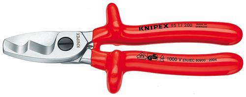 Knipex kabelschaar 1000v vde met dubbele snijkanten