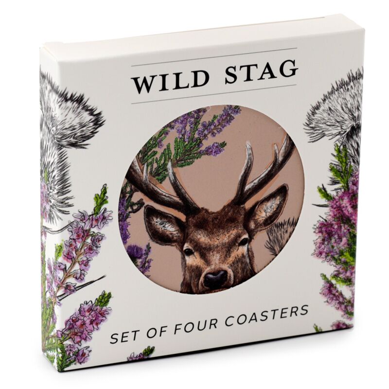 Load image into Gallery viewer, Wild hert set 4 onderzetters
