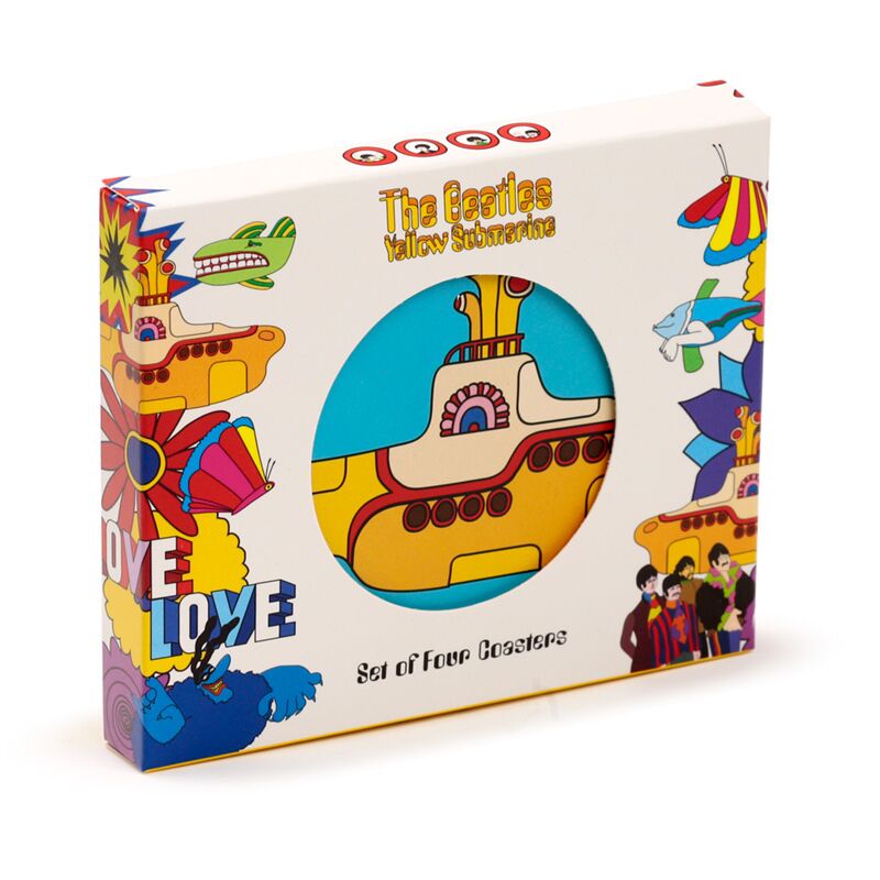 Load image into Gallery viewer, The beatles yellow submarine set 4 onderzetterss
