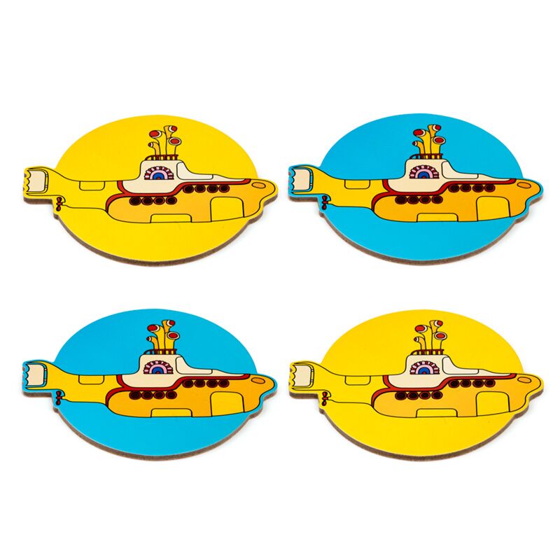 Load image into Gallery viewer, The beatles yellow submarine set 4 onderzetterss
