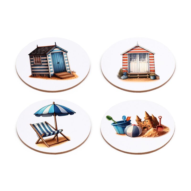 Load image into Gallery viewer, Coastal kust set 4 onderzetters
