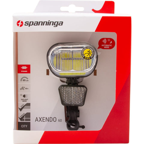 Spanninga headlight Axendo 60 XDASTc dynamo w/refl + cable