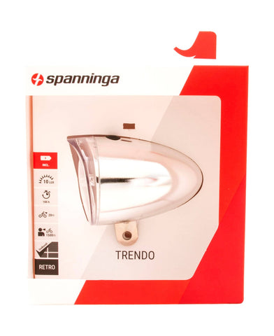 Spanninga koplamp Trendo Xb batterij 15 lux chroom