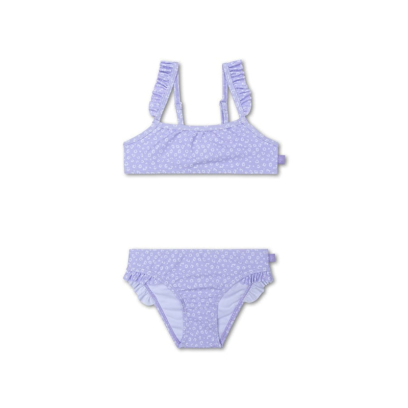 Load image into Gallery viewer, Leopard | lila meisjes uv bikini
