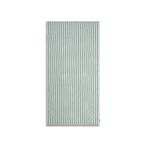 Resort stripe | groen witte katoenen handdoek 180 x 90 cm