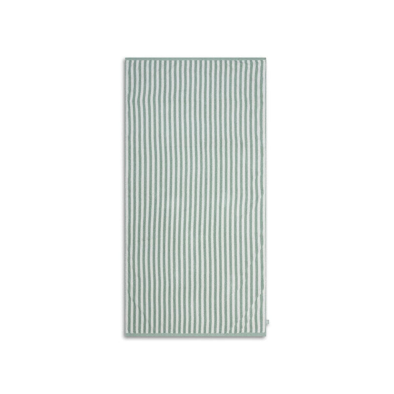 Load image into Gallery viewer, Resort stripe | groen witte katoenen handdoek 180 x 90 cm
