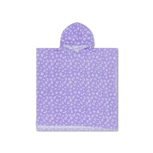 Leopard | lila strandponcho 65 x 65 cm