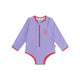 Iconic tones | paars meisjes uv badpak met lange mouwen
