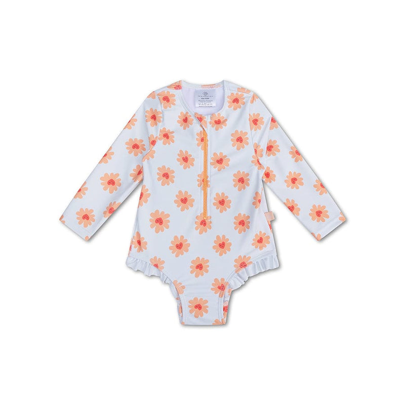 Load image into Gallery viewer, Floral love | meerkleurig meisjes uv badpak met lange mouwen

