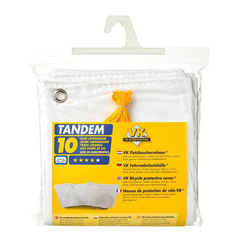 Load image into Gallery viewer, Vk fietsbeschermhoes (55) tandem wit
