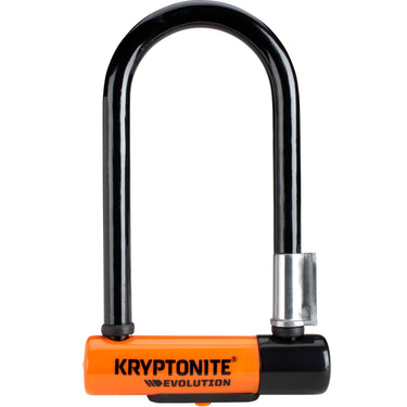 Kryptonite evolution mini-7 beugelslot met kabel – fiets – art-2 slot – beugelslot (elektrische) fiets – 17,8x8,3 cm - kabel 120 cm lang – oranje zwart