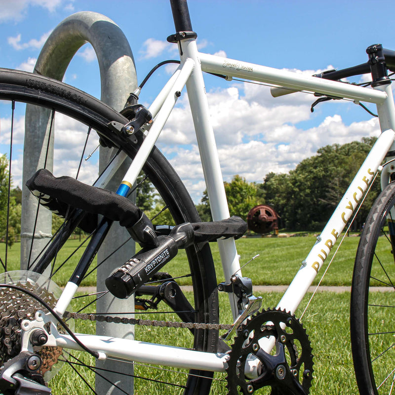 Load image into Gallery viewer, Kryptonite keeper kettingslot met combinatieslot – kettingslot fiets – 90 cm lang – blauw
