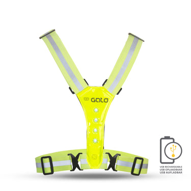 Gato Safer sport vest led usb neongeel one size