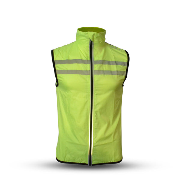 Gato windbreaker mesh vest usb led neon yellow extra small