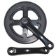 Lasco crankset 32t 127mm dubbele beschermrand zwart