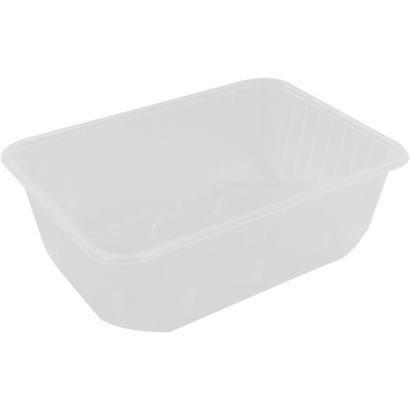 Kilobak 1000ml. pp wit 186x133x63mm (50 stuks)