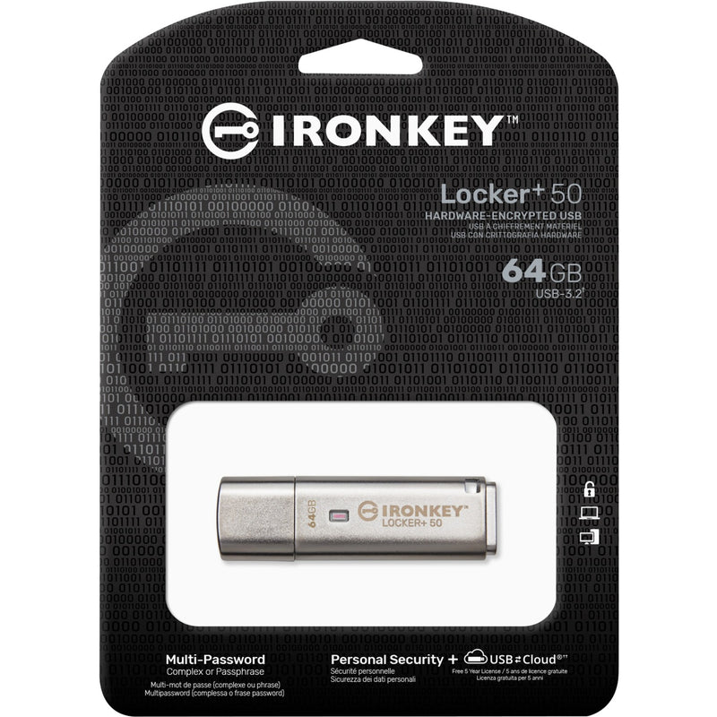 Load image into Gallery viewer, Kingston IronKey Locker+ 50 64 GB
