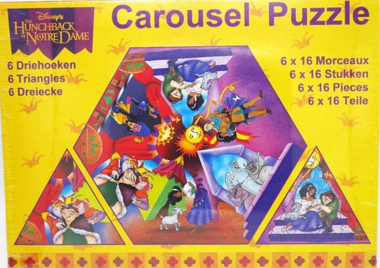 Jonotoys carousel puzzel - klokkenluider van de notre dame - 6x16 stukjes