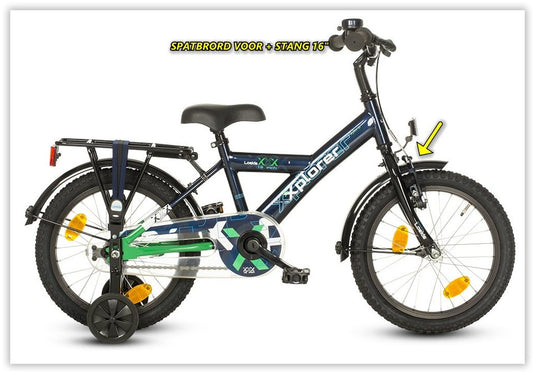 Batavus spatbord voor +stang 16 zwart ys768