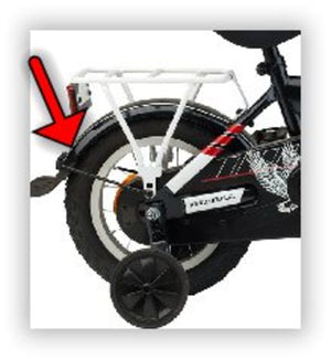 Batavus spatbord achter +stang 12,5 zwart