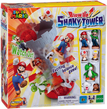 Epoch games super mario blow up! shaky tower – evenwichtsspel met 7 verzamelbare super mario figuren