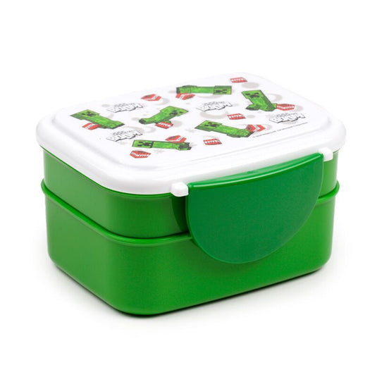 Union minecraft creeper tnt clip bento box lunchtrommel met bestek