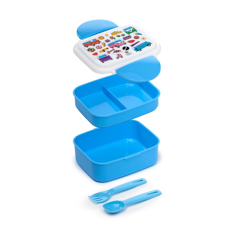 Load image into Gallery viewer, Union volkswagen busje vw t1 retro clip bento box met bestek
