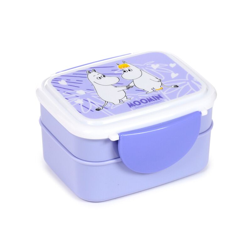 Load image into Gallery viewer, Union moomin lila clip bento box lunchtrommel met bestek
