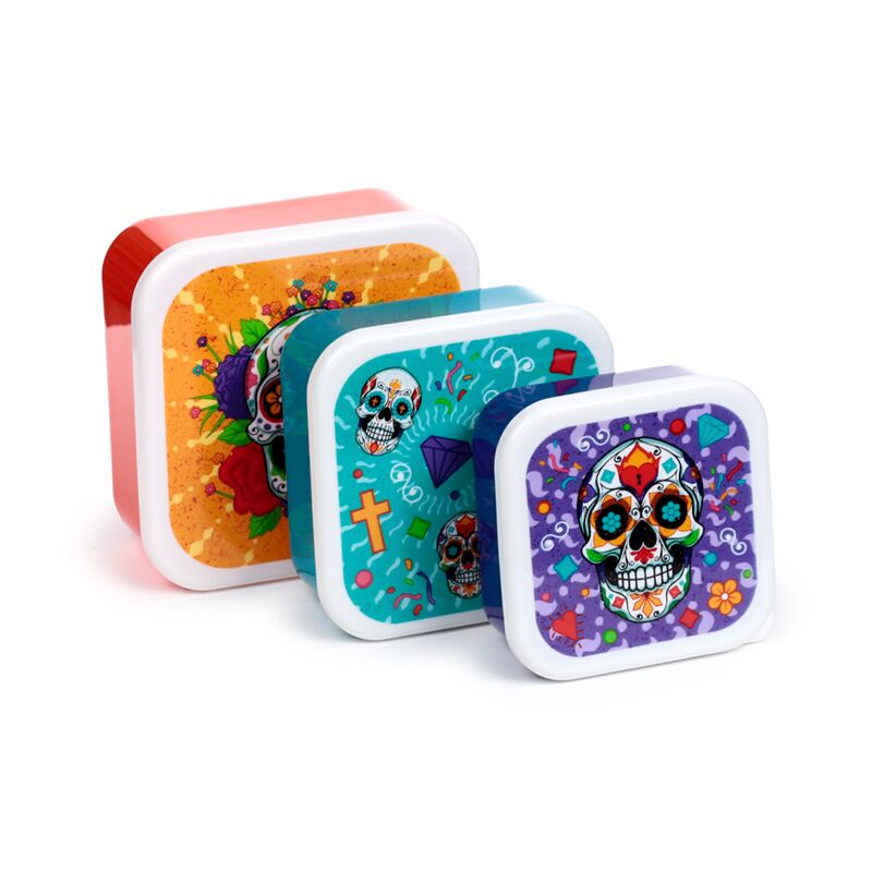 Load image into Gallery viewer, Set 3 lunch box m l xl dia de los muertos
