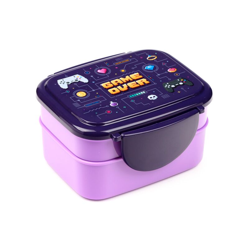 Load image into Gallery viewer, Game over clip bento box lunchtrommel bestek
