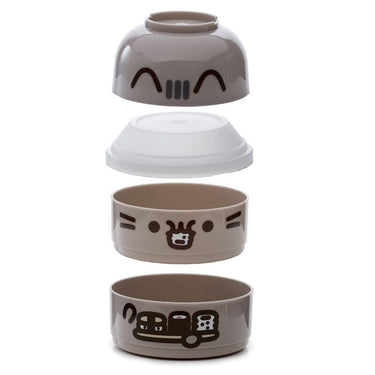 Union pusheen - gestapelde ronde bento box lunchtrommel