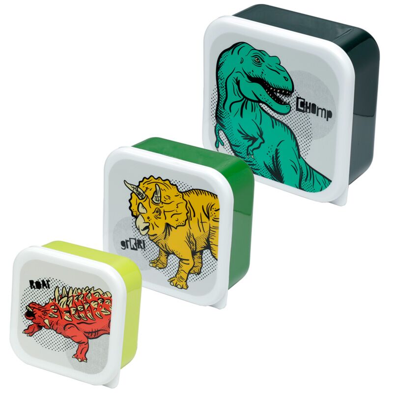 Load image into Gallery viewer, Set 3 lunch box m l xl - dinosaurussen
